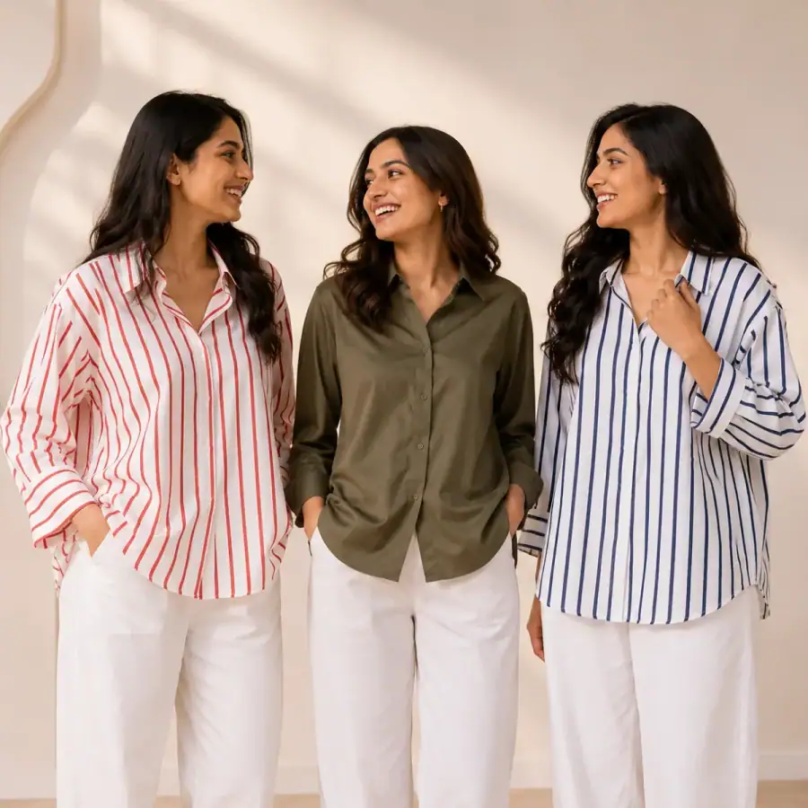Women's Relaxed Fit Shirts ( S1 ) in As shown in photos