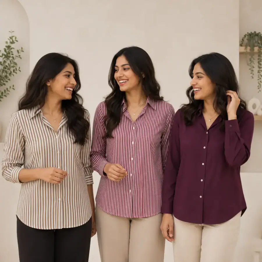 Women's Relaxed Fit Shirts ( S4 ) in As shown in photos