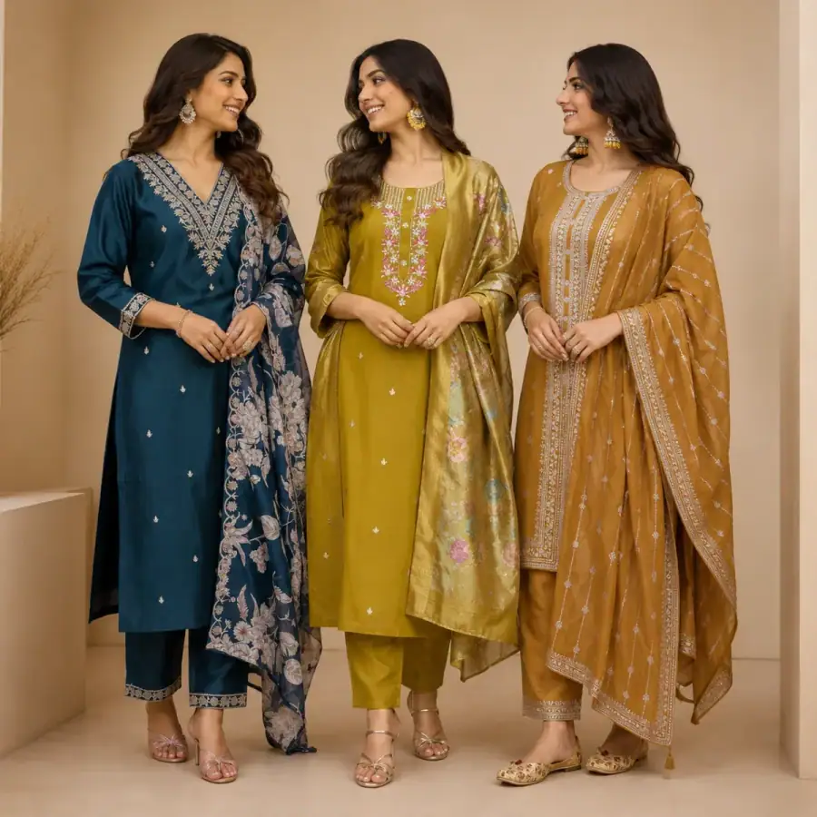 3-Piece Women's Kurti Collection (P-2) in As shown in photos