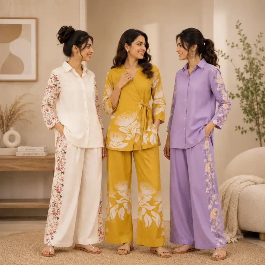 3 Women Co-Ord Sets | Relax Fit | (R-1) in As shown in photos