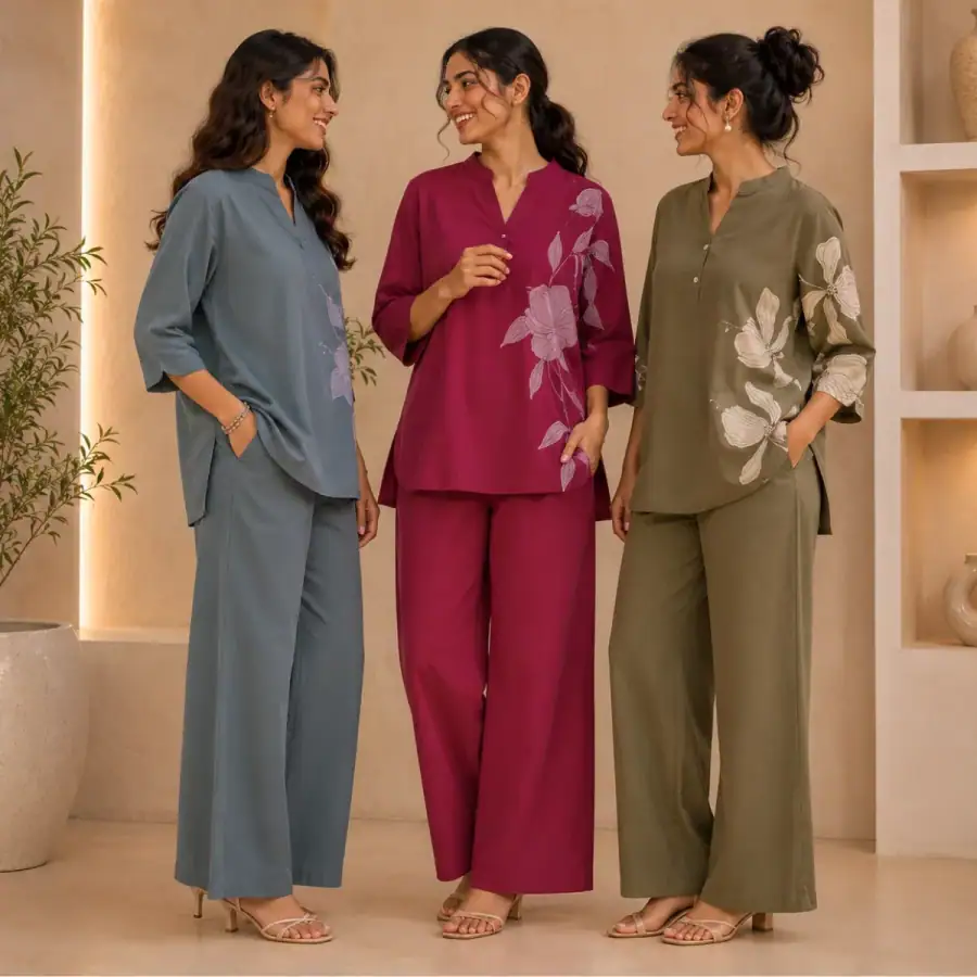 3 Combo Women's Co-Ord Sets ( C7 ) in As shown in photos